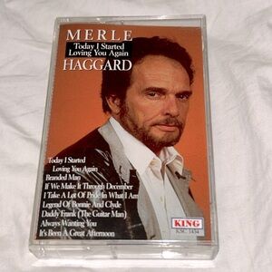 **6/$20** Merle Haggard Today I Started Loving You Again Cassette Tape 1996